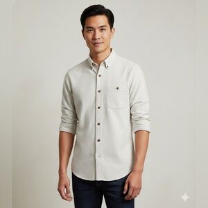 J. Crew Men's Cream Button Down Shirt